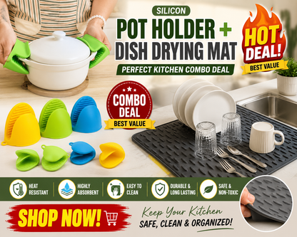 Silicon Pot Holder and Dish Drying Matt
