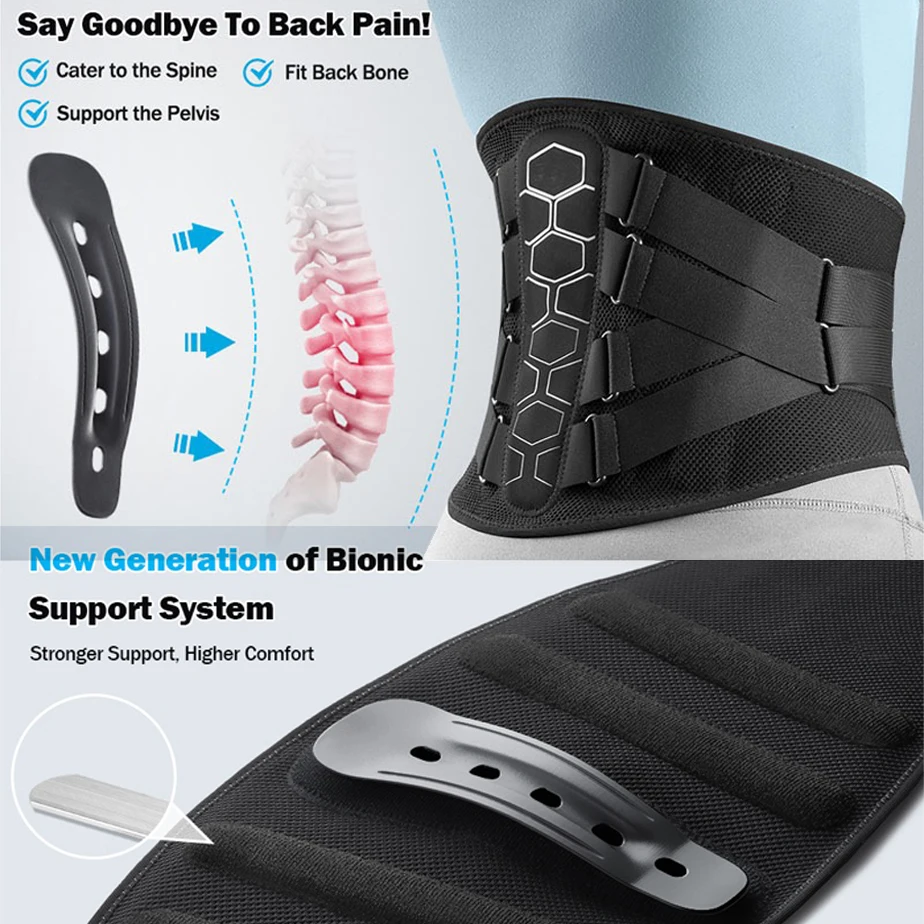 Back Brace for Lower Back Pain Relief with Pulley