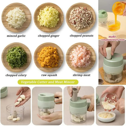 4 in 1 Multifunctional Handheld Electric Vegetable Cutter Set