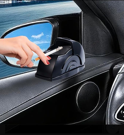Car Door Ashtray Smokeless with Lid – Portable Cigarette Ash Holder for Car Interior (Windproof)