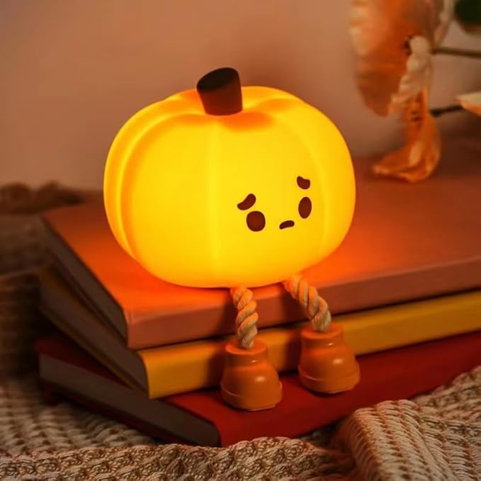 Pumpkin Silicone Night Lamp With Different Lights (Delivery Free)