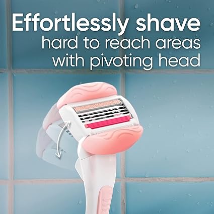 Gillette Venus ComfortGlide Razor for Women with 4 Blade Refills, White Tea Scented (Pack of 1)