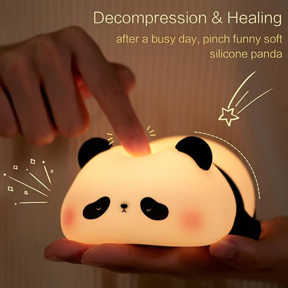 Panda Silicone Soft Night Light Lamp USB ری چارج ایبل (ڈیلیوری مفت)