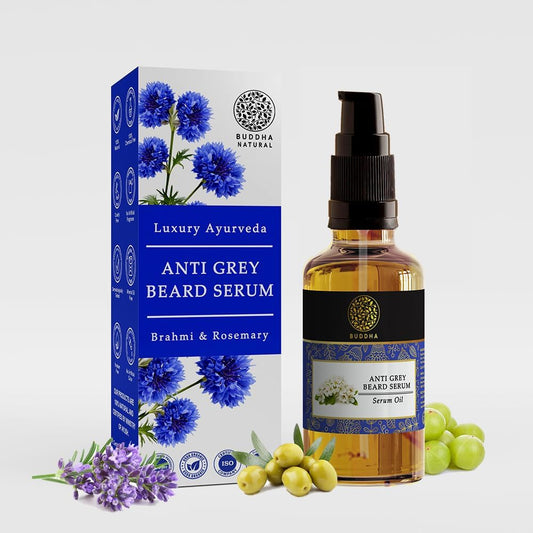 Natural Anti-Grey Beard Serum Oil - (25ml) - Restores Beard Color Naturally - 100% Natural Herbal Formula | Turns White Beard to Black