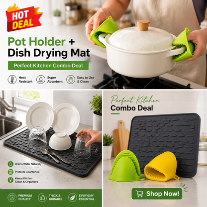 Silicon Pot Holder and Dish Drying Matt