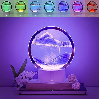 3d Moving Sand Art Night Lamp