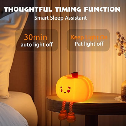 Pumpkin Silicone Night Lamp With Different Lights (Delivery Free)