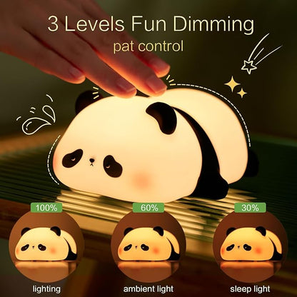 Panda Silicone Soft Night Light Lamp USB ری چارج ایبل (ڈیلیوری مفت)