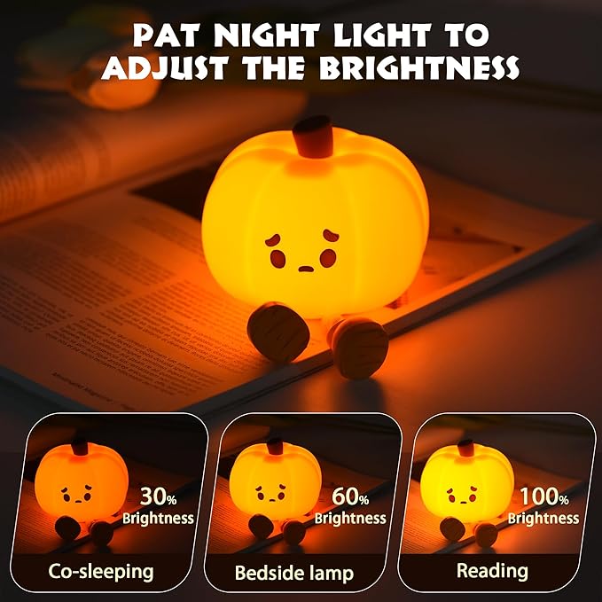 Pumpkin Silicone Night Lamp With Different Lights (Delivery Free)