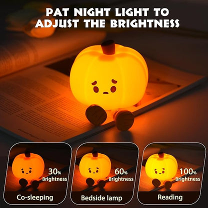 Pumpkin Silicone Night Lamp With Different Lights (Delivery Free)