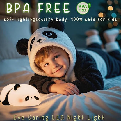 Panda Silicone Soft Night Light Lamp USB ری چارج ایبل (ڈیلیوری مفت)