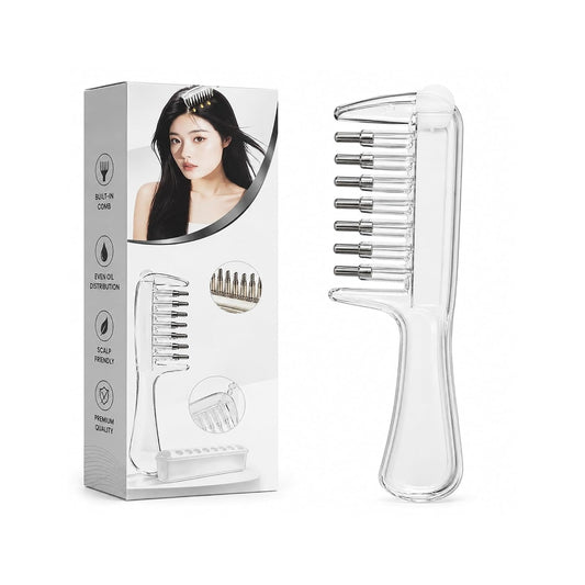 Hair Oil Applicator & Refillable Scalp Massager Comb