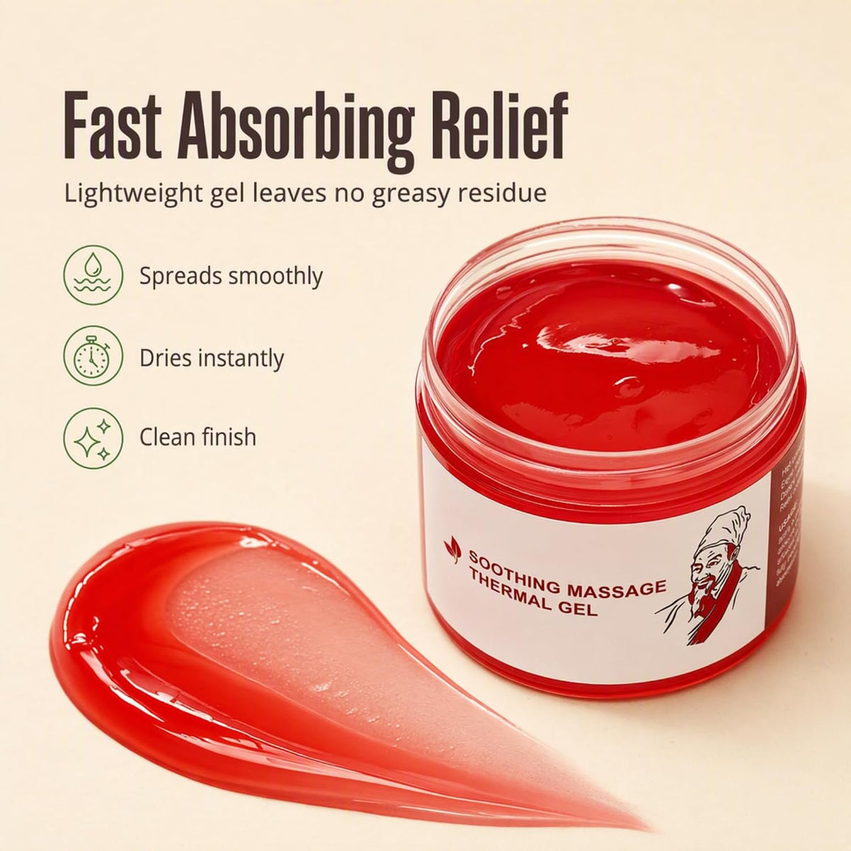 Soothing Massage Gel | Thermal Massage Gel | Soothing Thermal Gel | Pack of 1 (50g)