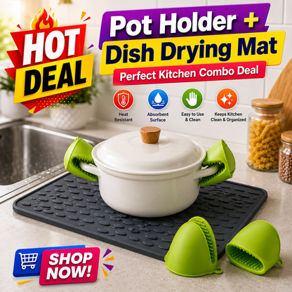 Silicon Pot Holder and Dish Drying Matt