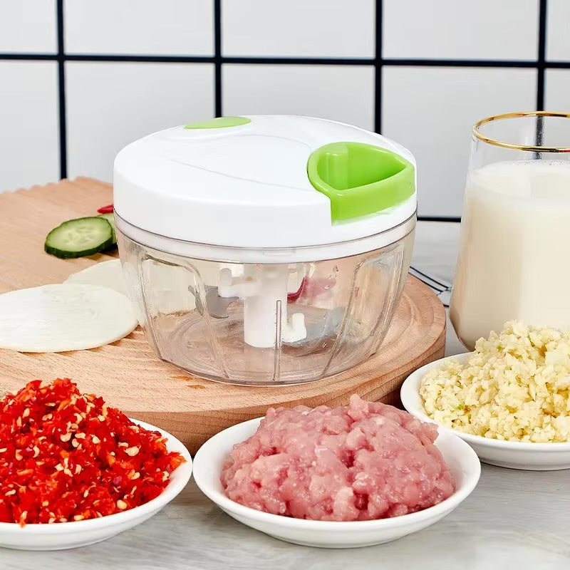 Manual easy spin Hand pulled speedy vegetable and food chopper/ cutter ...