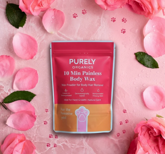 Purely Organics Body Hair Removal Powder (10 Min Painless Body Wax)