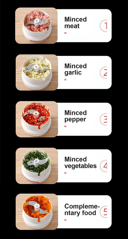 Mini Garlic & Vegetables Slicer Mincing Machine