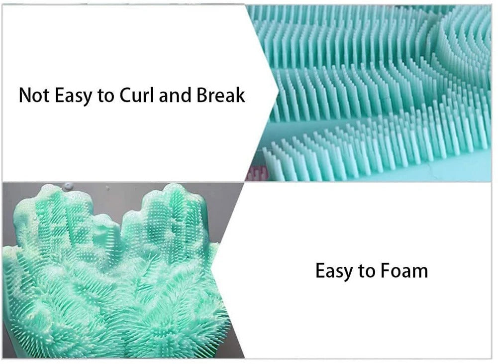 Multipurpose Dishwashing Cleaning Reusable  Magic Silicone Rubber Gloves For Household