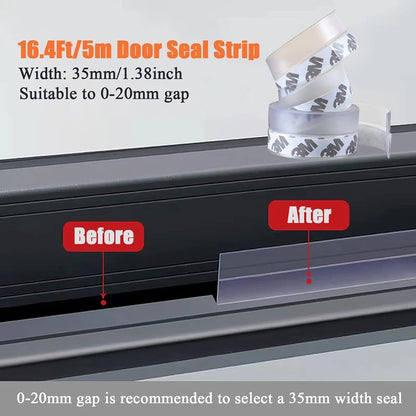 1/2/3M Flexible Door Bottom and Window Sealing Strip, Mosquito and Mouse Kitchen Stopper
