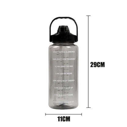 2 Liter Water Bottle with Straw Female Jug Girls Portable Travel bottles Fitness