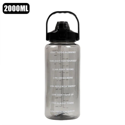 2 Liter Water Bottle with Straw Female Jug Girls Portable Travel bottles Fitness