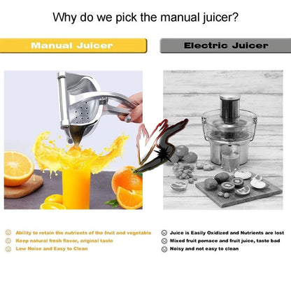 Hand Press Stainless Steel Manual Fruit juicer and squeezer