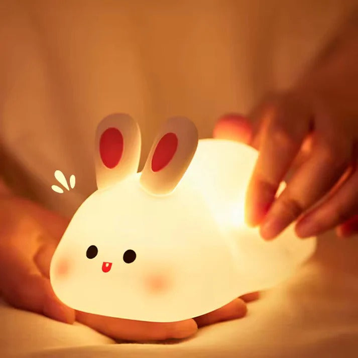 Cute Rabbit Desk Soft Night Lamp USB Rechargeable (Delivery Free)