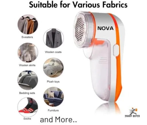Nova Electric Rechargeable Clothing Lint Remover & Fabric Shaver (Delivery Free)