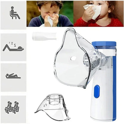 Mini Portable Mesh Nebulizer Machine for Kids & Adults | Handheld Inhaler for Home & Travel
