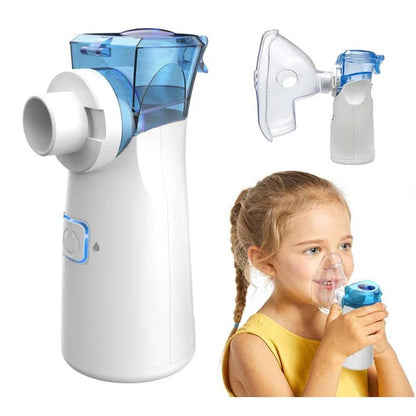 Mini Portable Mesh Nebulizer Machine for Kids & Adults | Handheld Inhaler for Home & Travel