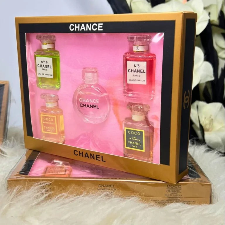 Chanel Chance Perfume Set of 5 in 1 Gift Box (Delivery Free)