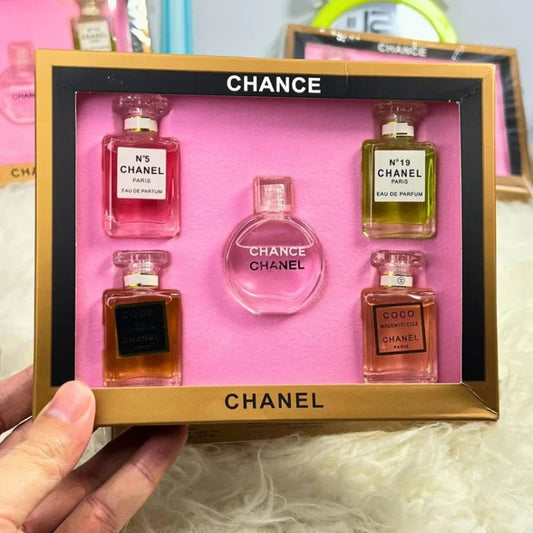Chanel Chance Perfume Set of 5 in 1 Gift Box (Delivery Free)