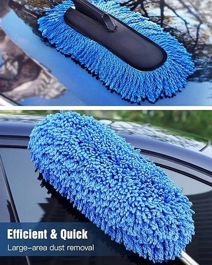 Extendable Microfiber Car Duster with a soft, scratch-free design