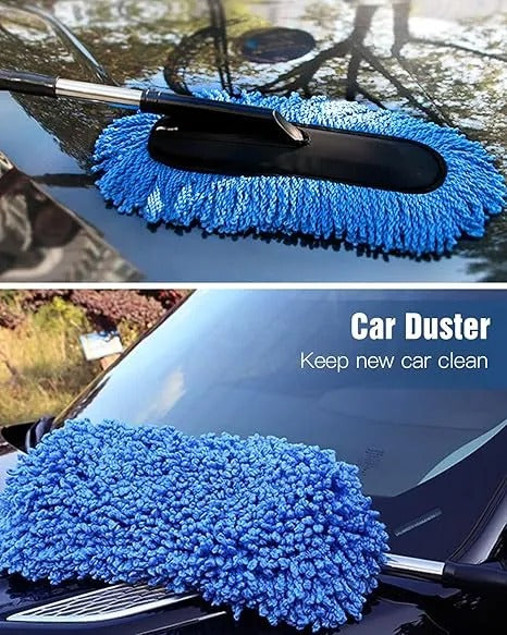 Extendable Microfiber Car Duster with a soft, scratch-free design