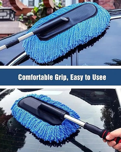 Extendable Microfiber Car Duster with a soft, scratch-free design