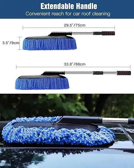 Extendable Microfiber Car Duster with a soft, scratch-free design