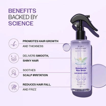 Bare Anatomy Rosemary & Rice Water Hair Growth Spray