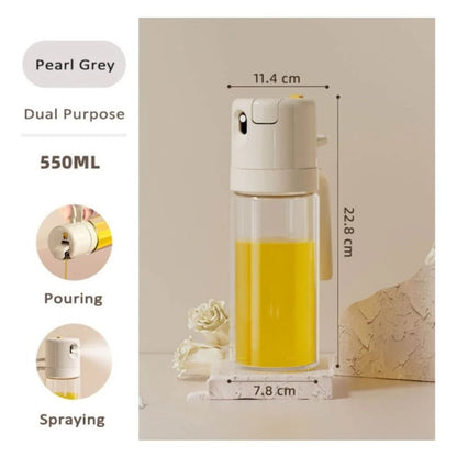 2-in-1 Spray And Pour Oil & Sauce Dispenser/ Pot / Kettle / Bottle 550ml