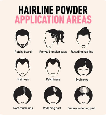 2in1 Hairline Cream Powder, Instantly Conceals Hair Loss and Fills In Receding Hairlines