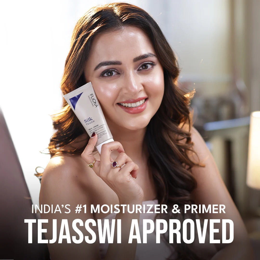 Flicka Silk Touch 3-in-1 Primer Moisturizer with SPF | Pore Blurring | Sunscreen For Face