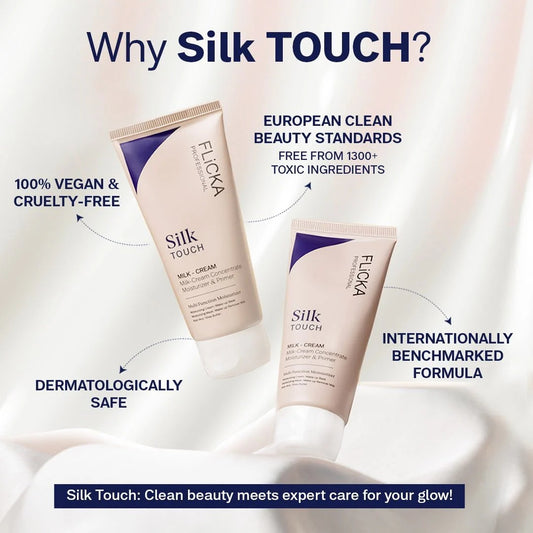 Flicka Silk Touch 3-in-1 Primer Moisturizer with SPF | Pore Blurring | Sunscreen For Face