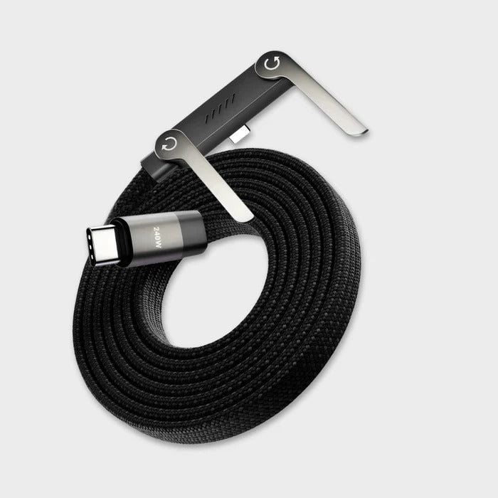 The Viral 240W Fast Charging Type C to C Cable with 360 Degree Aluminum Stand