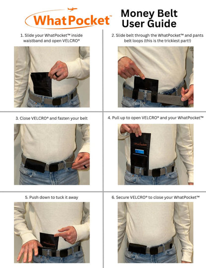 Hidden Or Secret Travel Waist Pouch | Anti-Theft Money Belt for Cash & Cards
