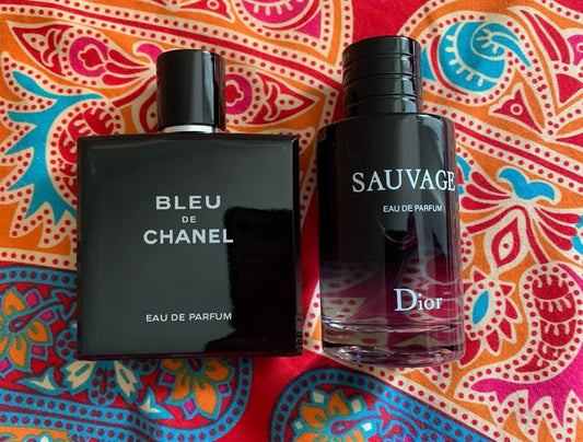 Pack of 2 Sauvage & Chanel perfume (Alcohol-Free Fragrance - Fresh and Intense Notes)