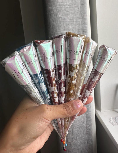 Glitter Mehndi cone available in different colours